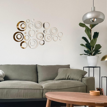 Acrylic Circle Ring Mirror Wall Decor